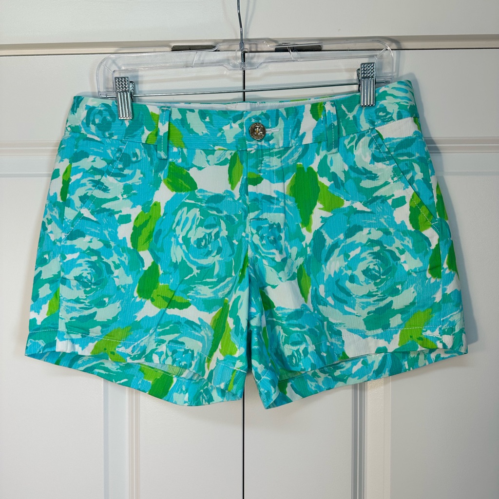 Nwt Lilly Pulitzer Callahan Short Poolside Blue First Impression Size 6